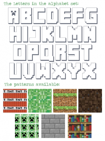 5 Best Images Of Minecraft Printable Letters Minecraft Alphabet 