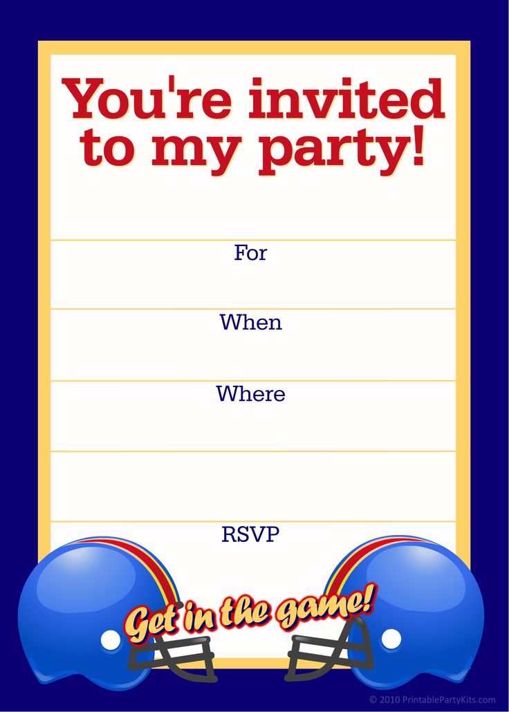 7 Best Images Of Sports Birthday Invitations Printable Template 