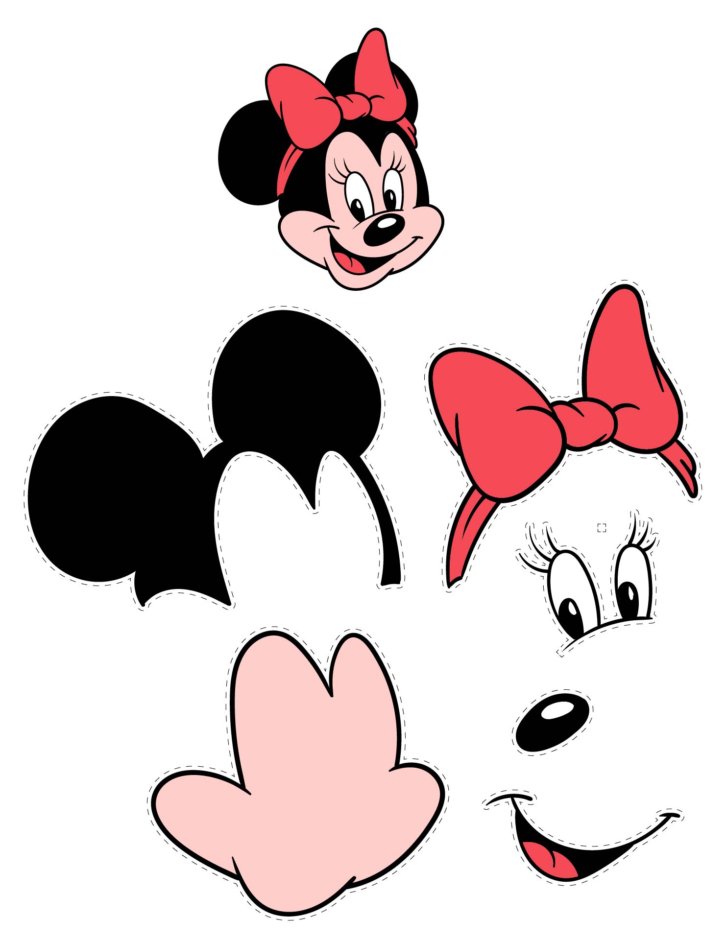 7 Best Images Of Minnie Mouse Face Template Printable Mickey And