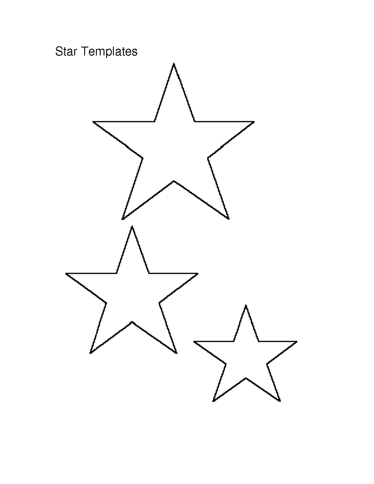 Star Shape Template To Cut Out