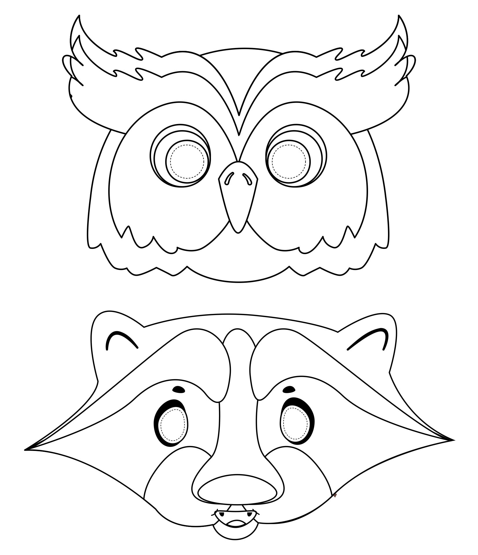 6 Best Images Of Free Woodland Animal Mask Printables Forest Animal