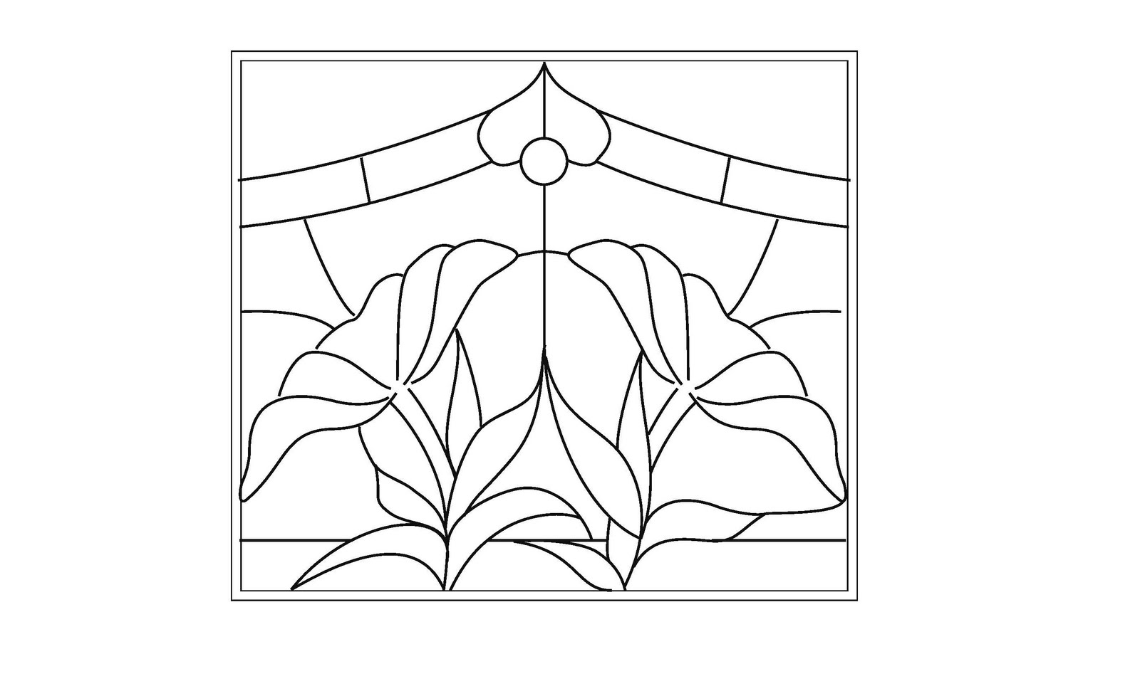 5 Best Images Of Free Printable Stained Glass Flower Patterns Free Flower Stained Glass