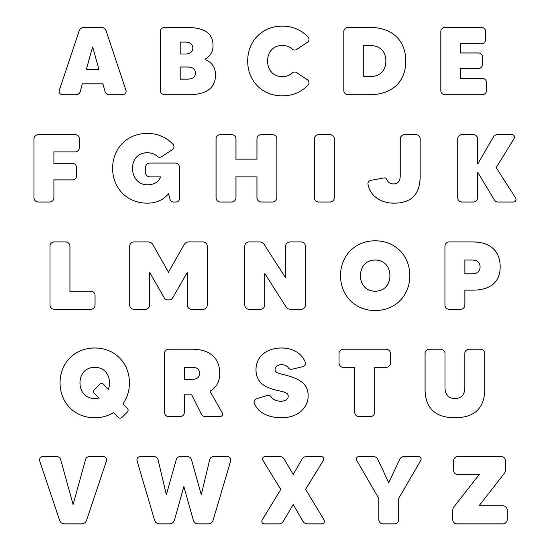 Alphabet Letters Templates Printable Free