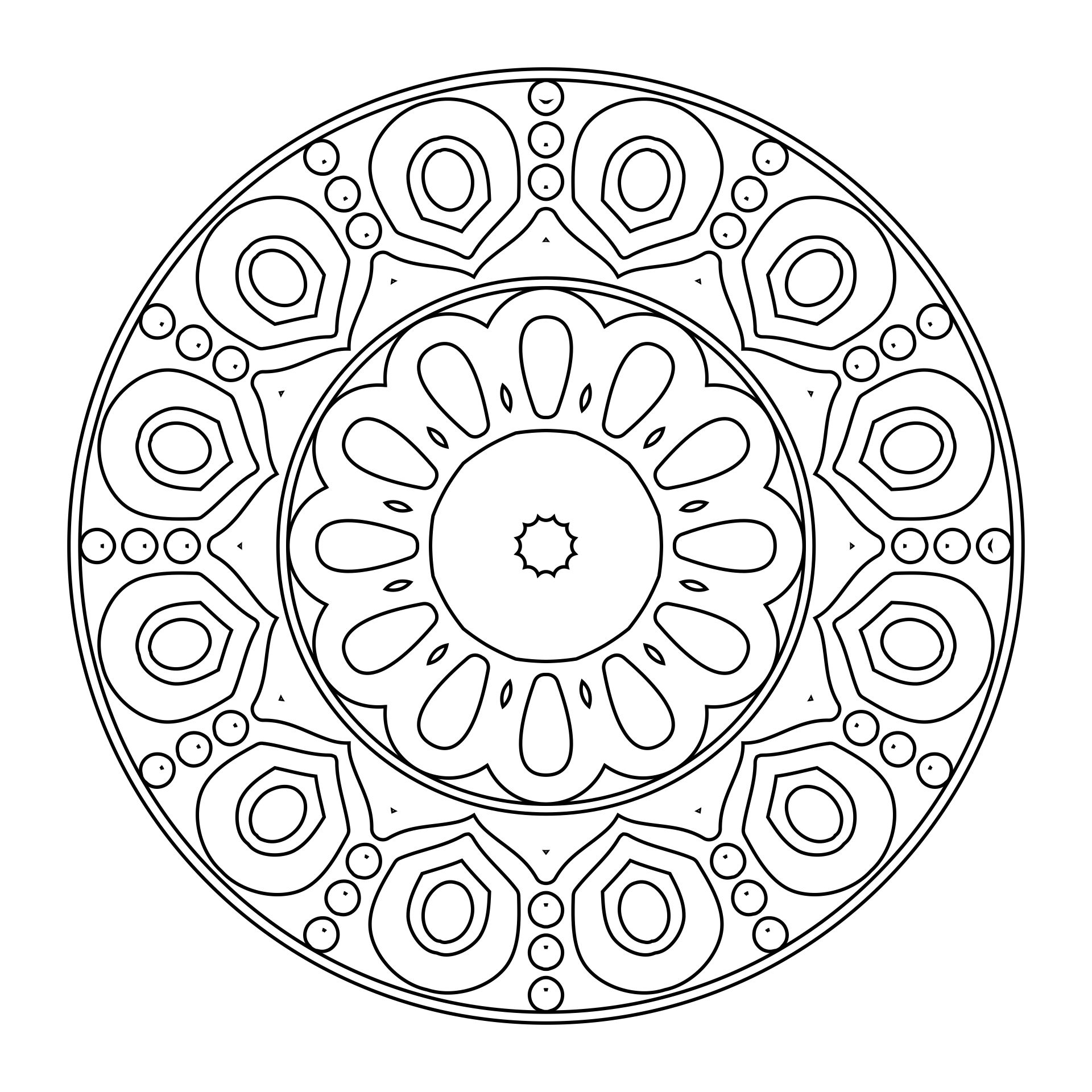 6 Best Images Of Printable Sun And Moon Designs Mandalas Coloring