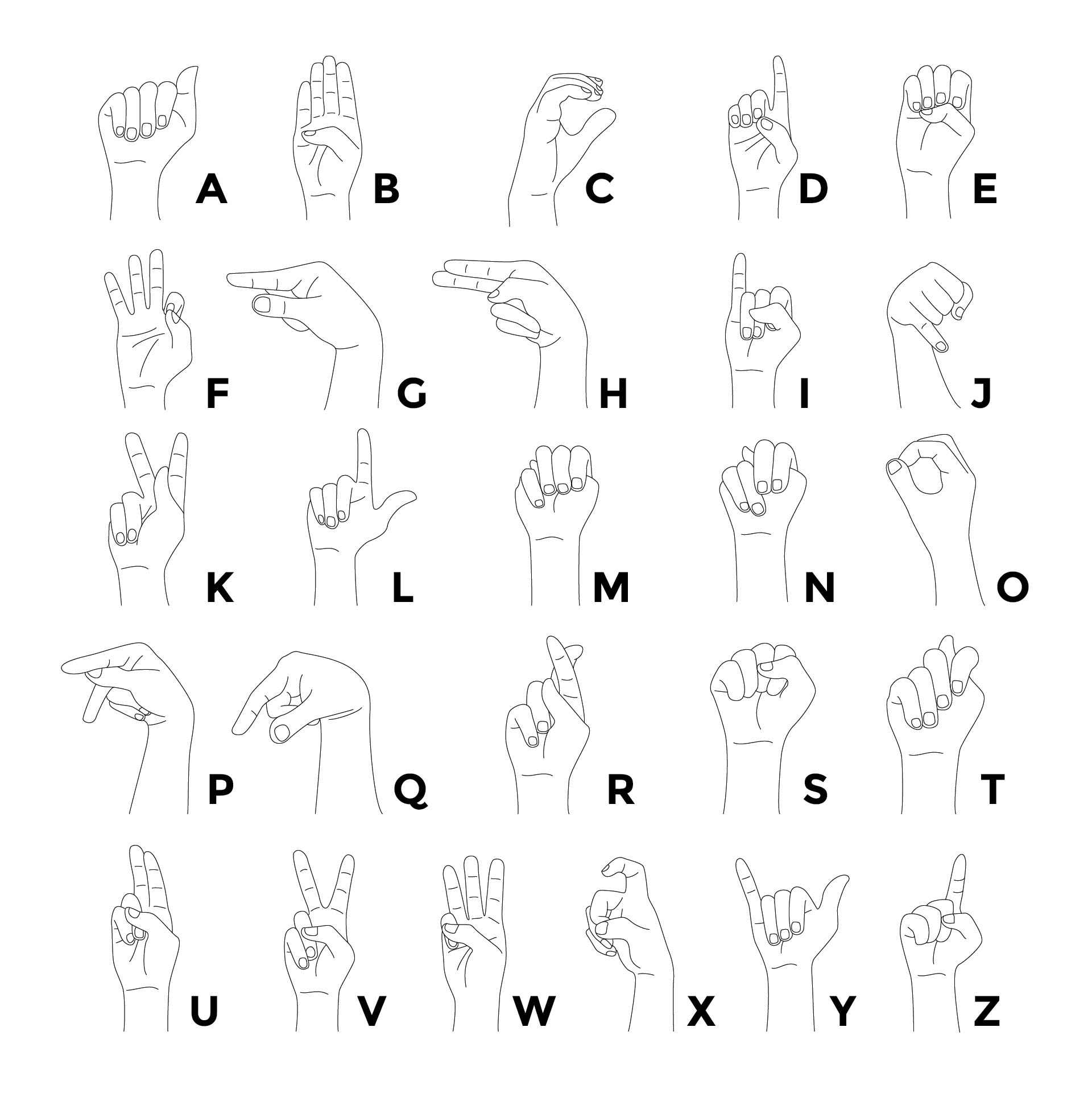 Printable Words In Sign Language Words Print