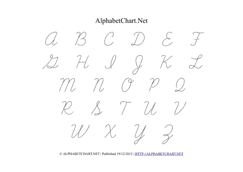 4 Best Images Of Free Printable Alphabet Letters Cursive Cursive 