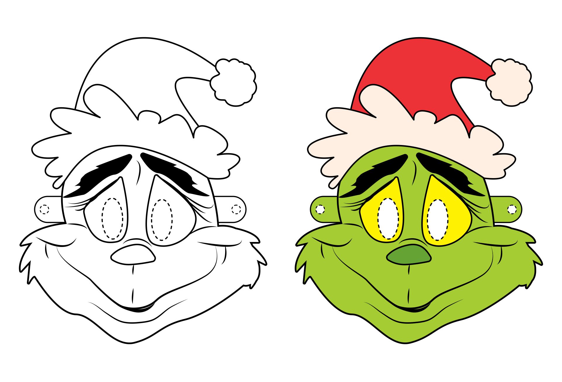 7 Best Images Of Printable Grinch Pattern Printable Grinch Face Pattern How The Grinch Stole 