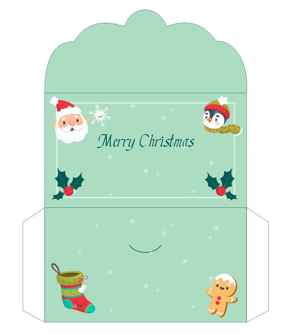Free Christmas Gift Card Envelope Template Free Printable Templates