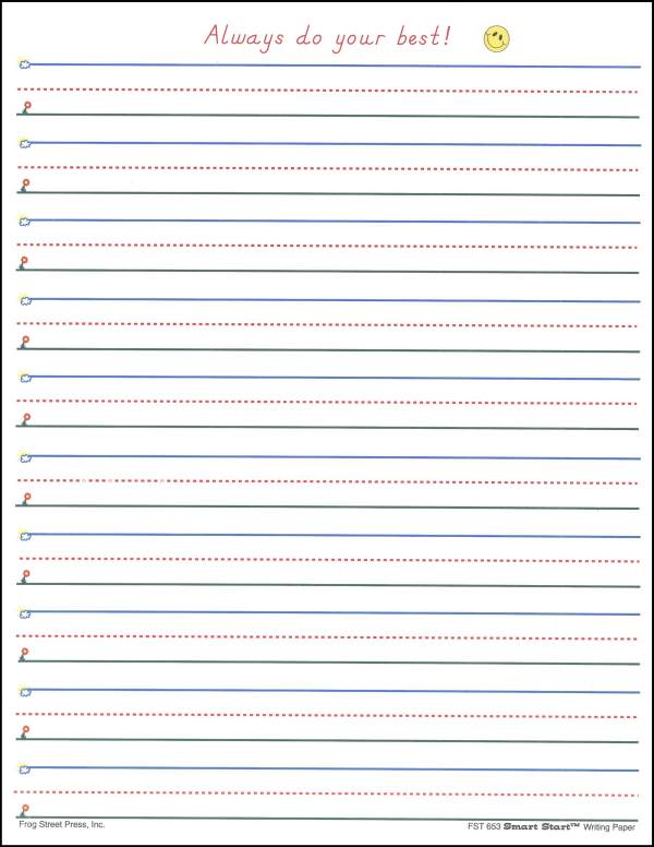 7 Best Images Of Foundations Writing Sheets Printable Blank Kindergarten Writing Paper 