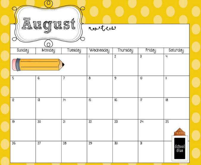 8 Best Images Of Cute Free Printable Calendar Templates Cute Free