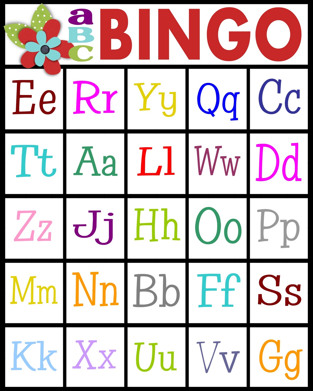 Alphabet Printable Images Gallery Category Page 8 Printableecom Alphabet Bingo Free By Erin 