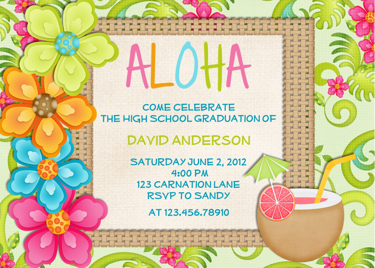 6 Best Images Of Hawaiian Luau Party Invitations Printable Hawaiian Luau Party Invitation
