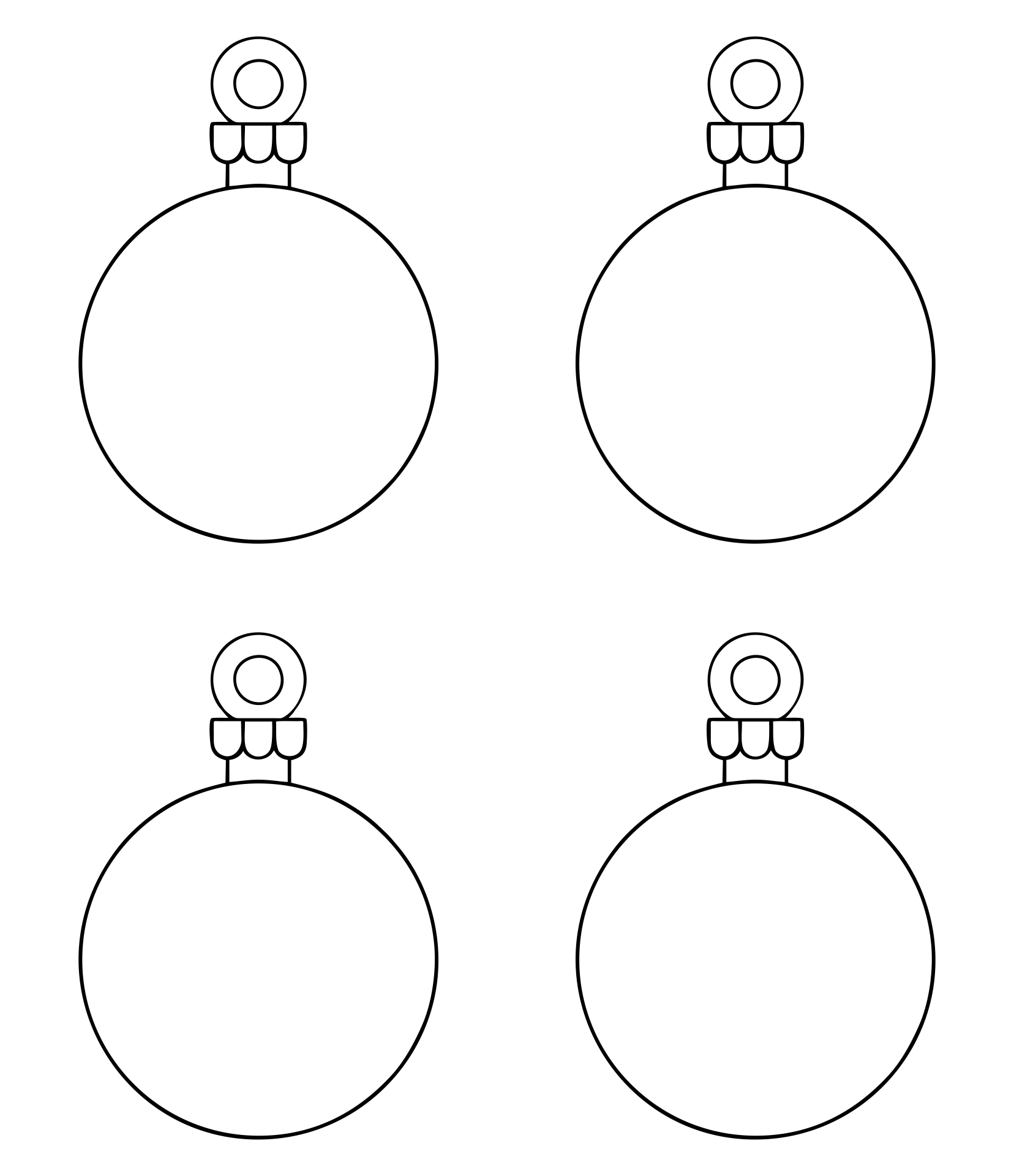 Christmas Ornament Printable Cutouts