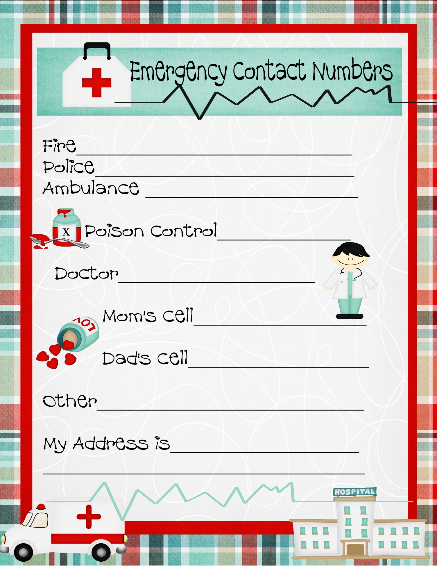 7 Best Images Of Printable Emergency Contact List Printable Emergency 