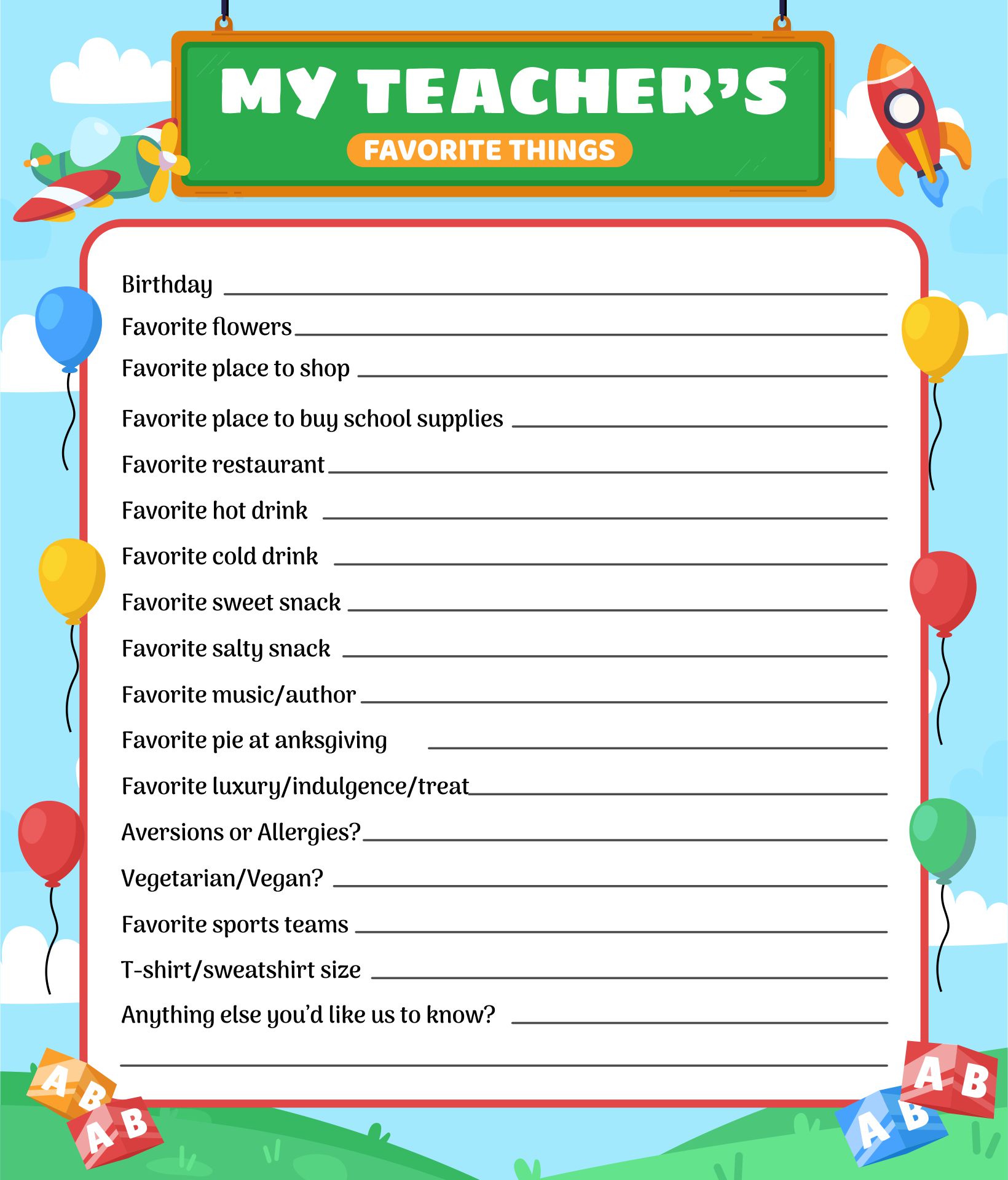 6 Best Images Of Teacher Wish List Printable Teacher Wish List 