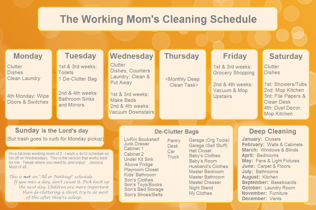 Get Sample Cleaning Schedule For Home Pictures Sample Shop Design