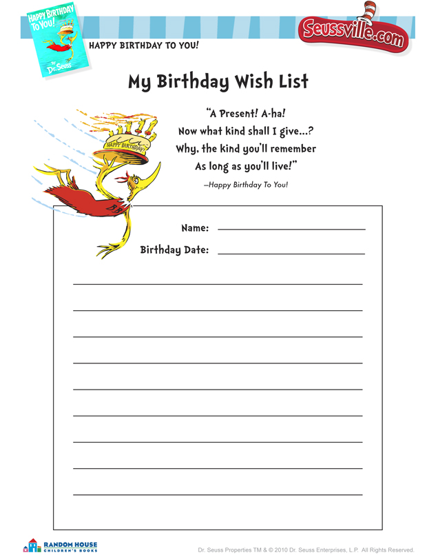 5 Best Images Of Birthday Wish List Template Printable Birthday Wish List Template Birthday