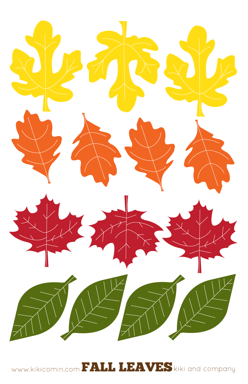 Free Fall Leaves Template