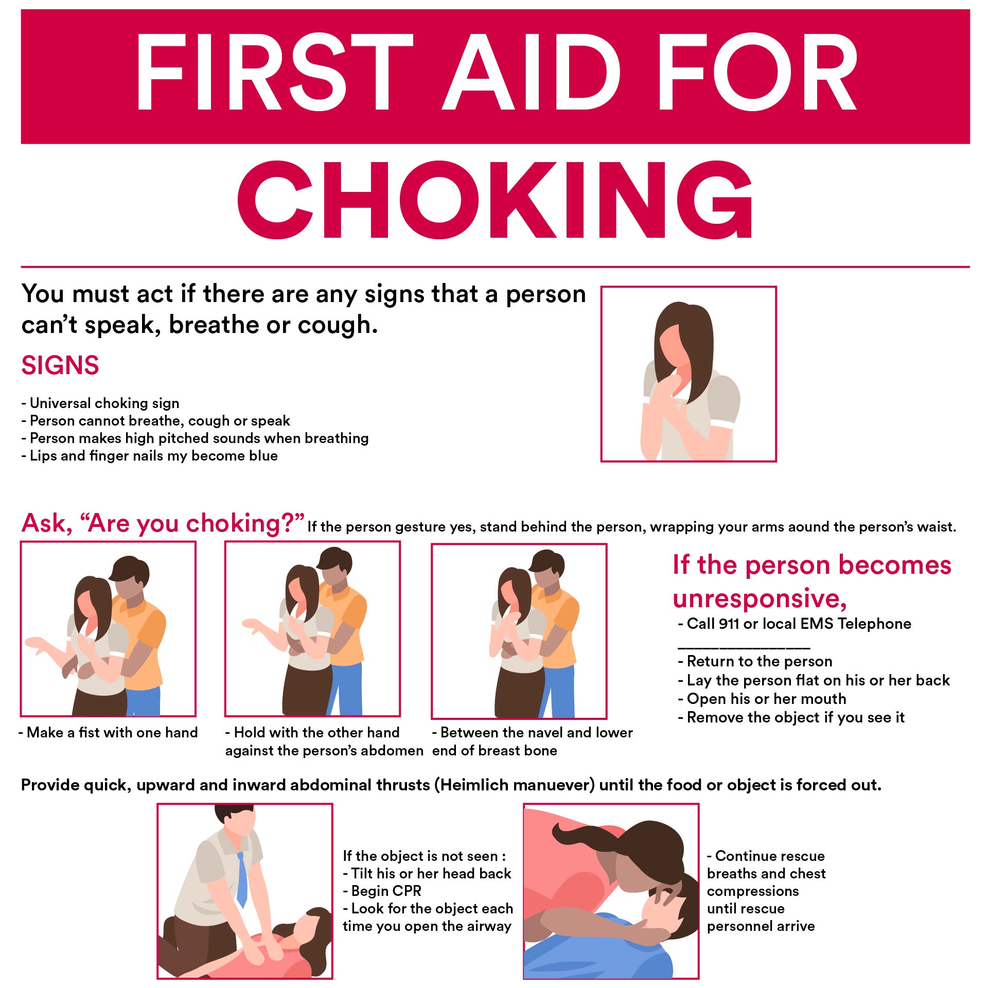 8 Best Images of First Aid Choking Poster Printable - Printable First