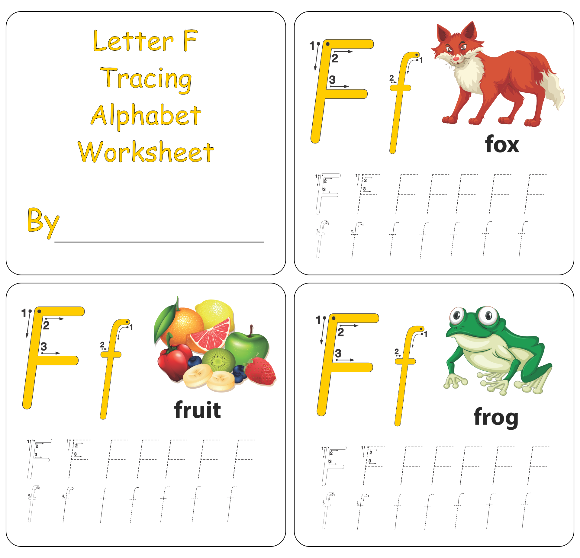 8 Best Images Of Free Printable Alphabet Worksheets Letter F Letter F 