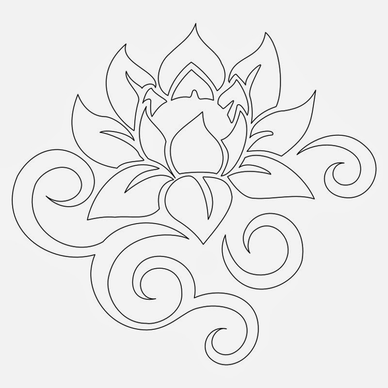 9 Best Images Of Lotus Flower Stencils Free Printable Lotus Flower 