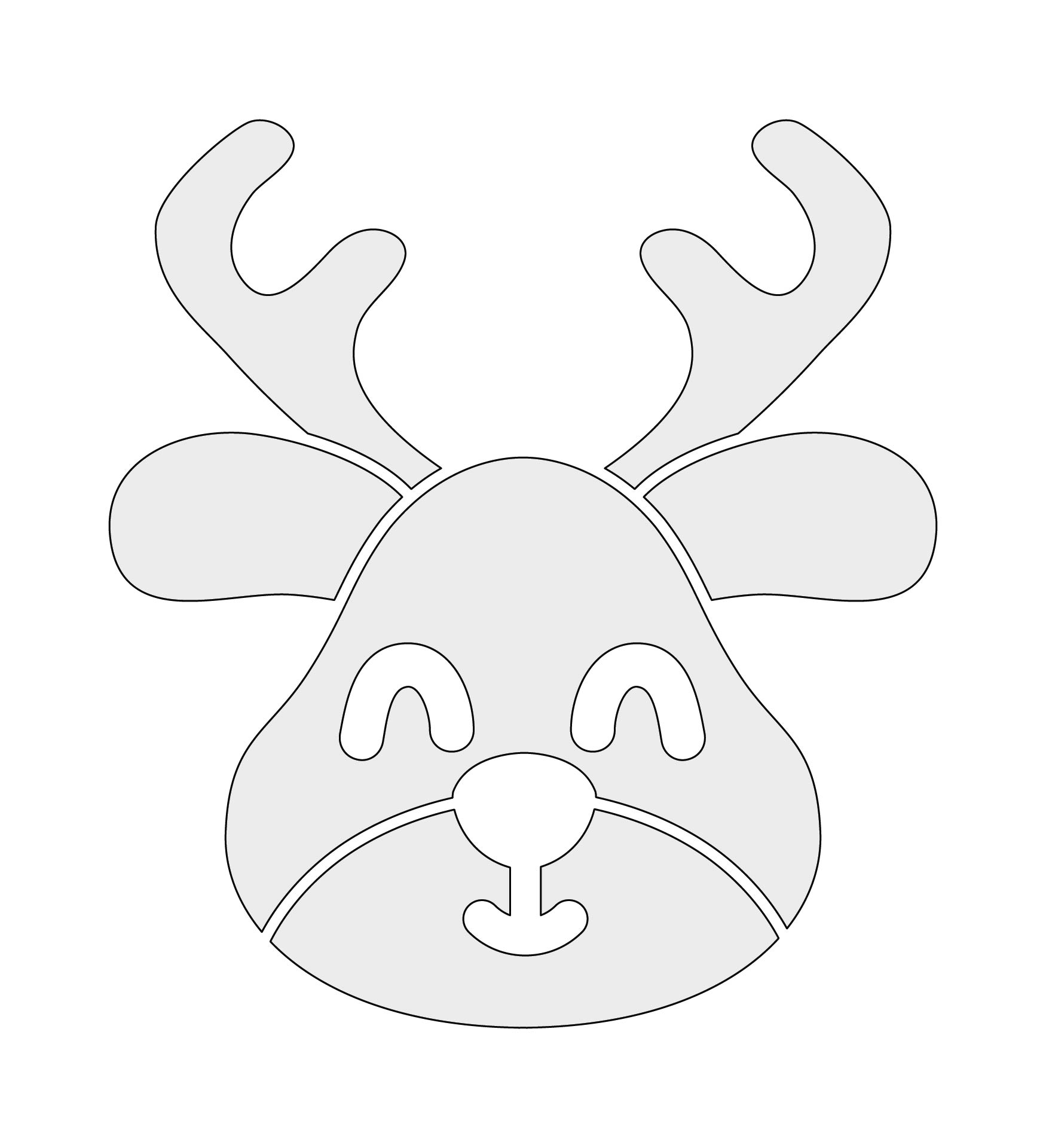 5 Best Images Of Free Printable Reindeer Stencil Free Reindeer 