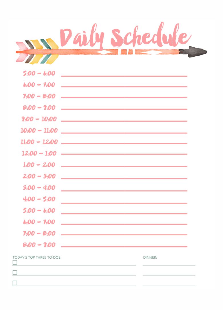 6 Best Images Of Printable Kids Daily Routine Schedule Free Printable Daily Routine Chart