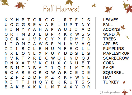 5 Best Images Of Fun Fall Word Search Printable Free Printable Fall 