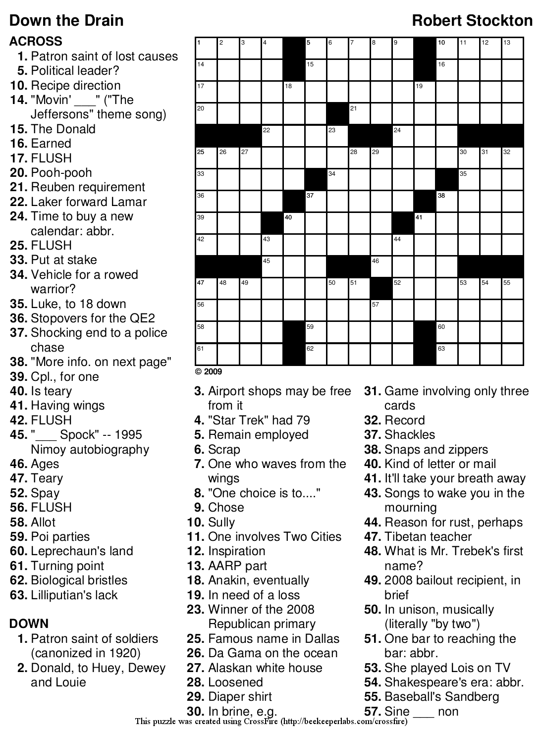 Free Printable Crossword Puzzles Easy Difficulty