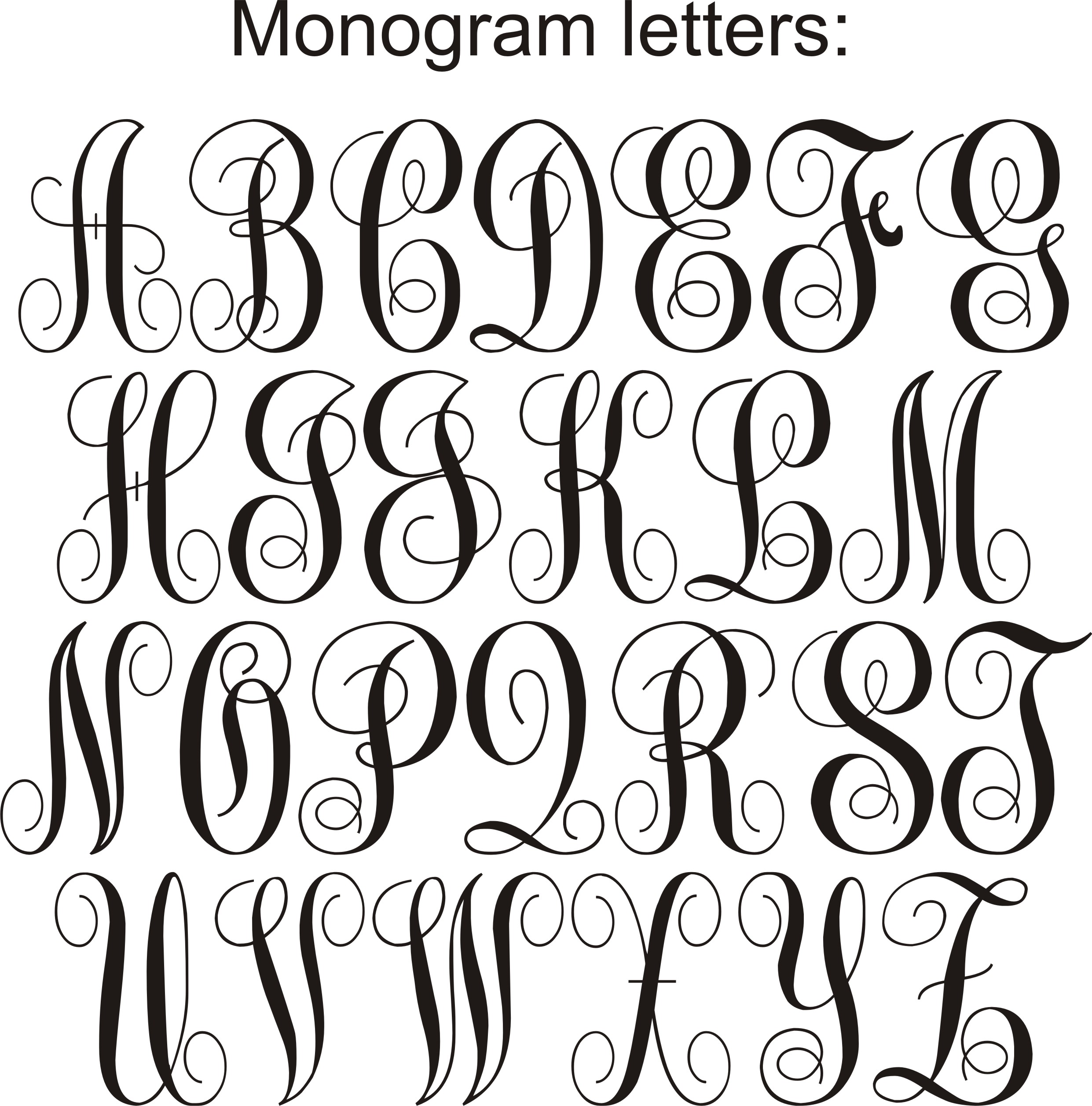 5 Best Images Of 3 Letter Monogram Printable Template Free Printable