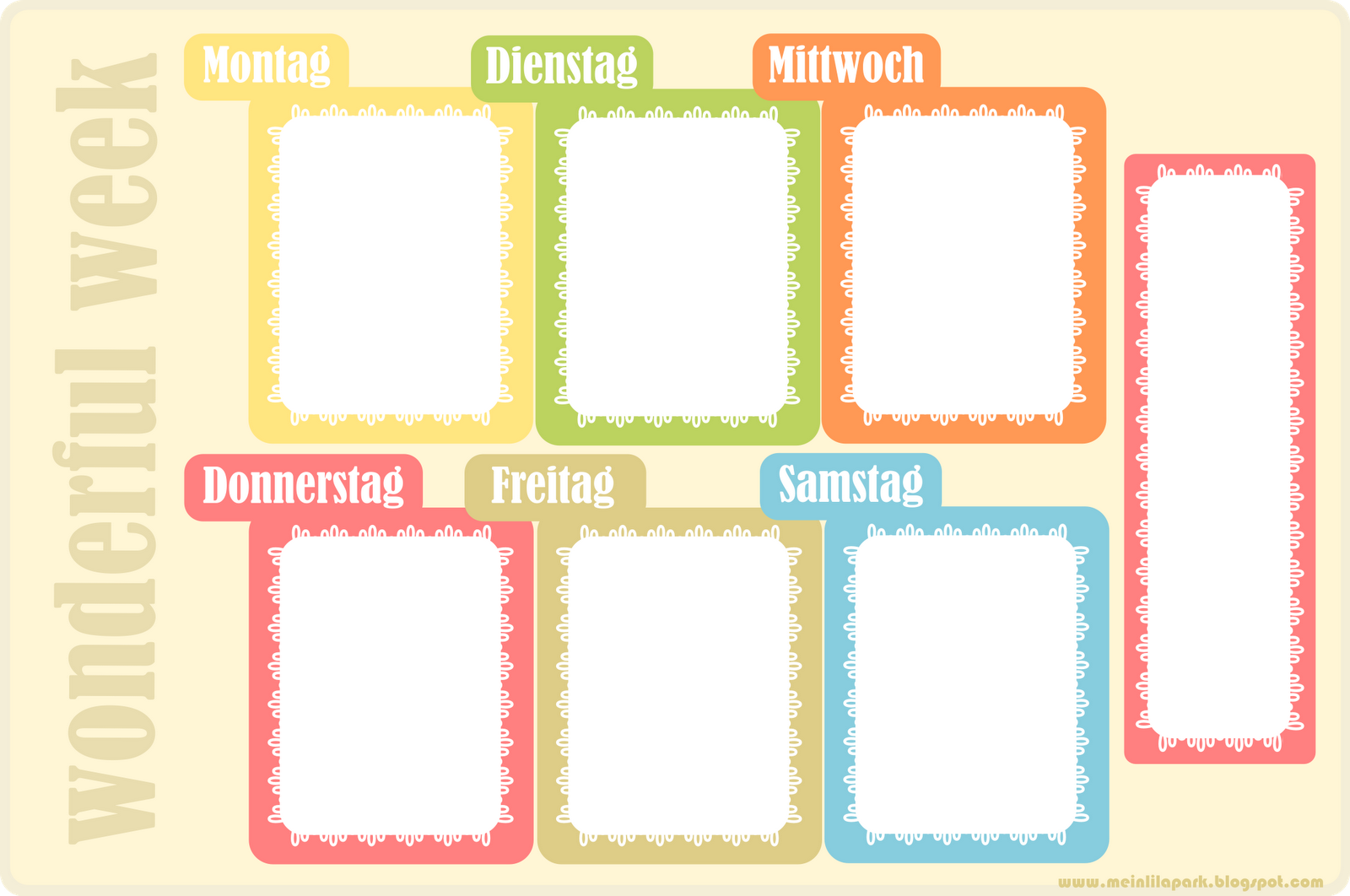 7 Best Images Of Colourful Weekly Homework Planner Printable Free Printable Weekly Homework 