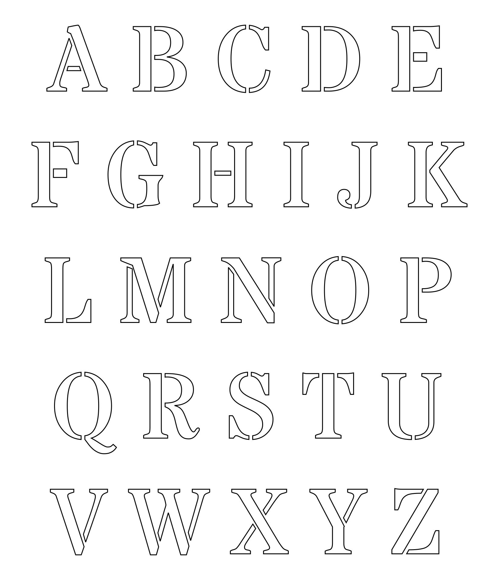 fancy alphabet letters printable