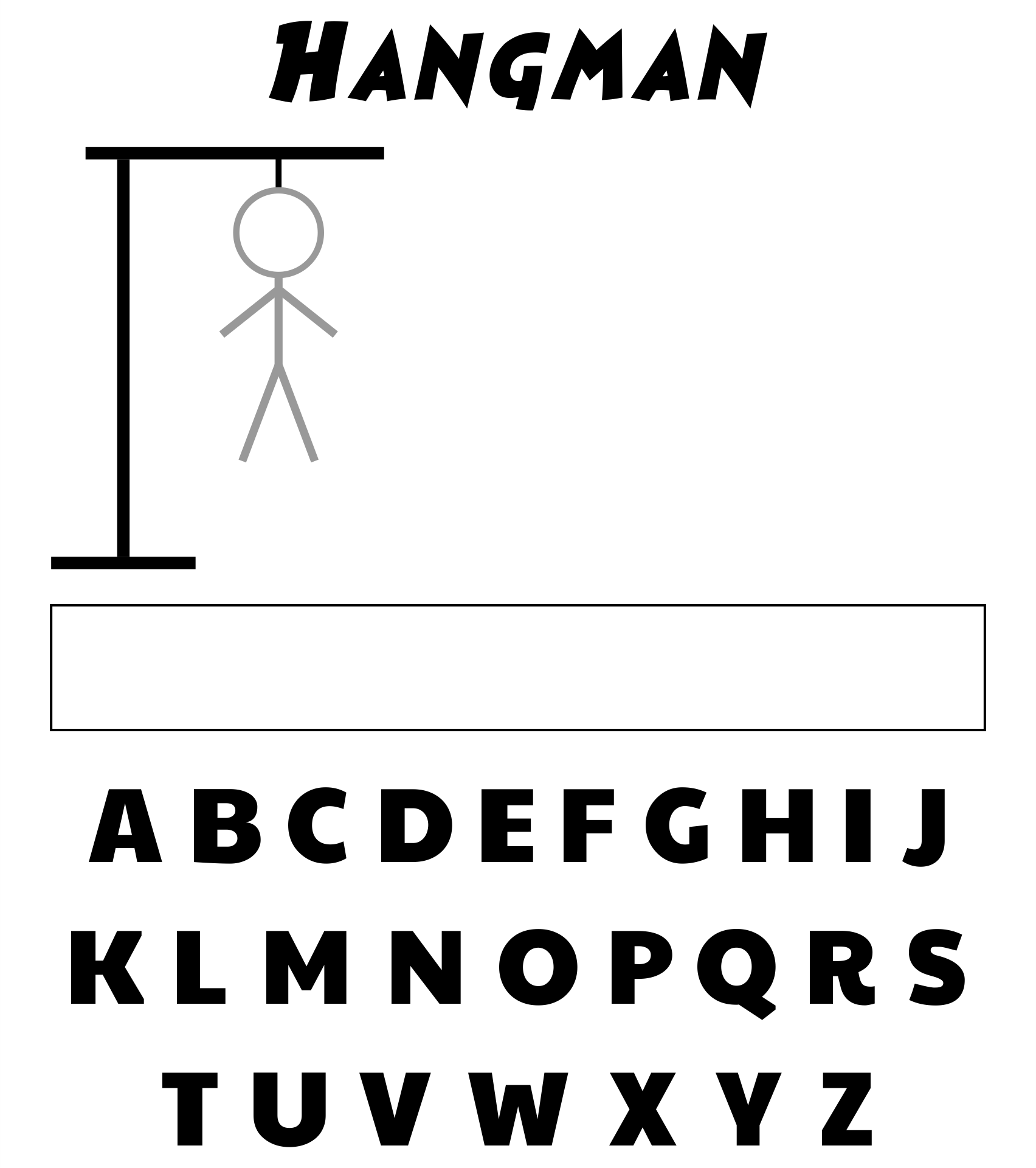 Free Printable Hangman Game Printable Word Searches