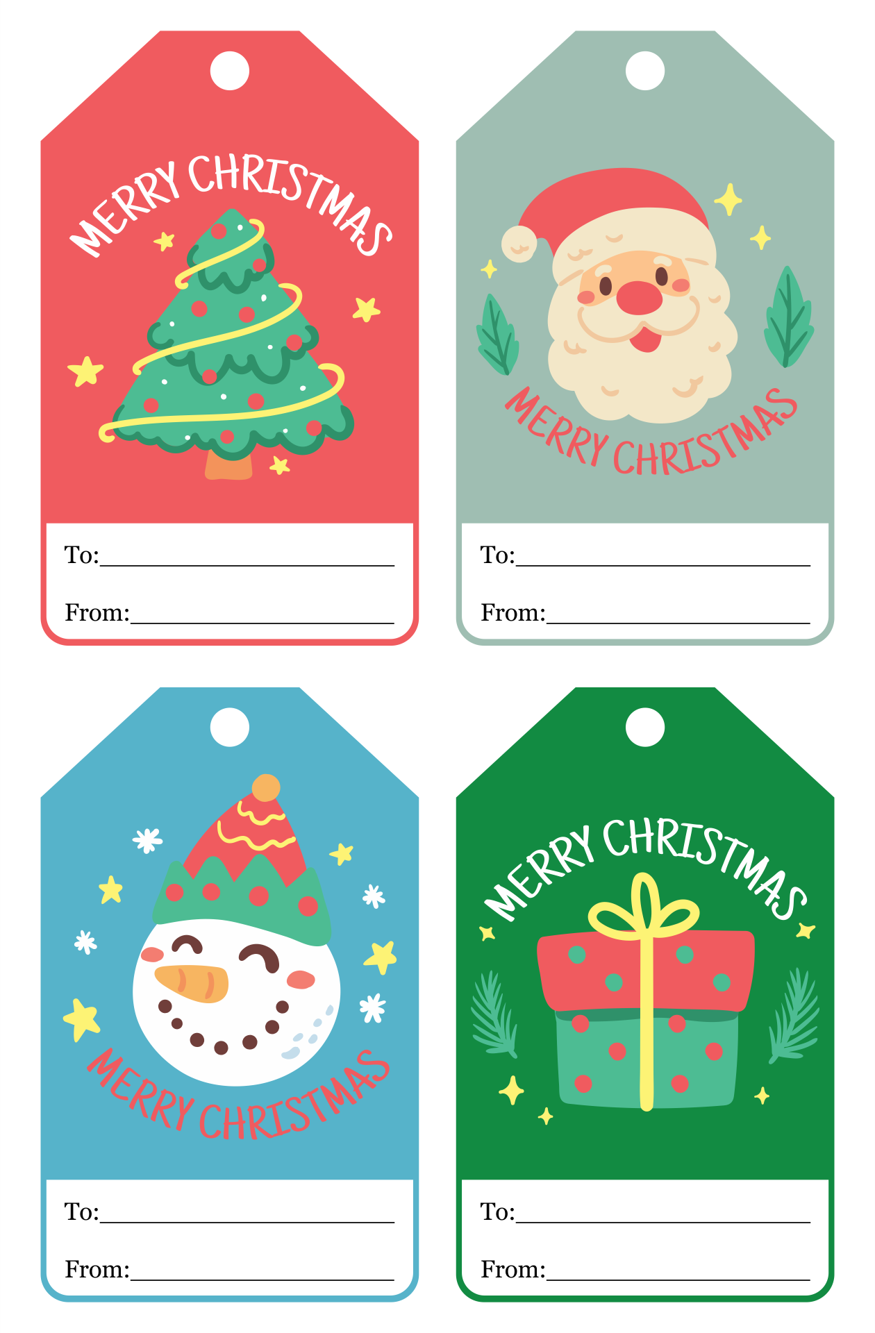 6 Best Images Of Merry Christmas Printable Tags Merry Christmas Tags 