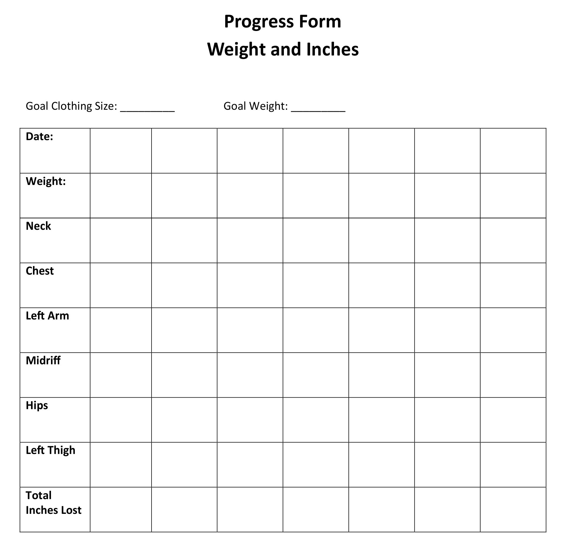 Best Daily Weight Chart Printable Pdf For Free At Printablee