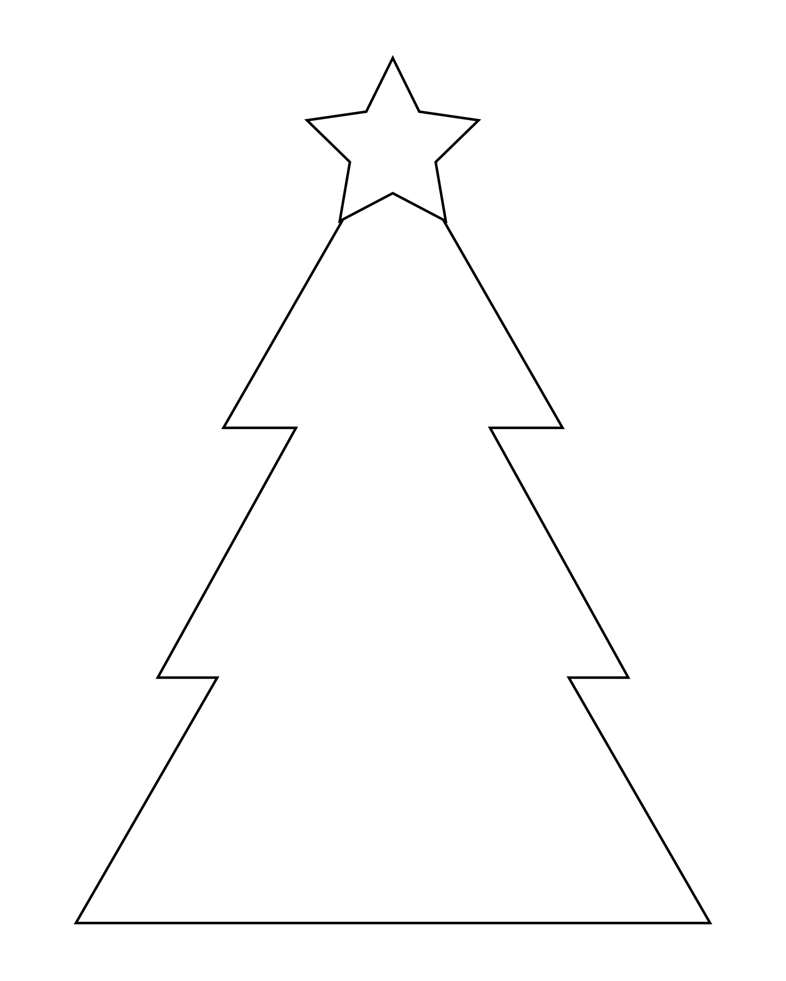 5 Best Images Of Printable Blank Christmas Tree Christmas Tree 