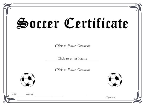 6 Best Images Of Free Printable Soccer Award Certificates Soccer 