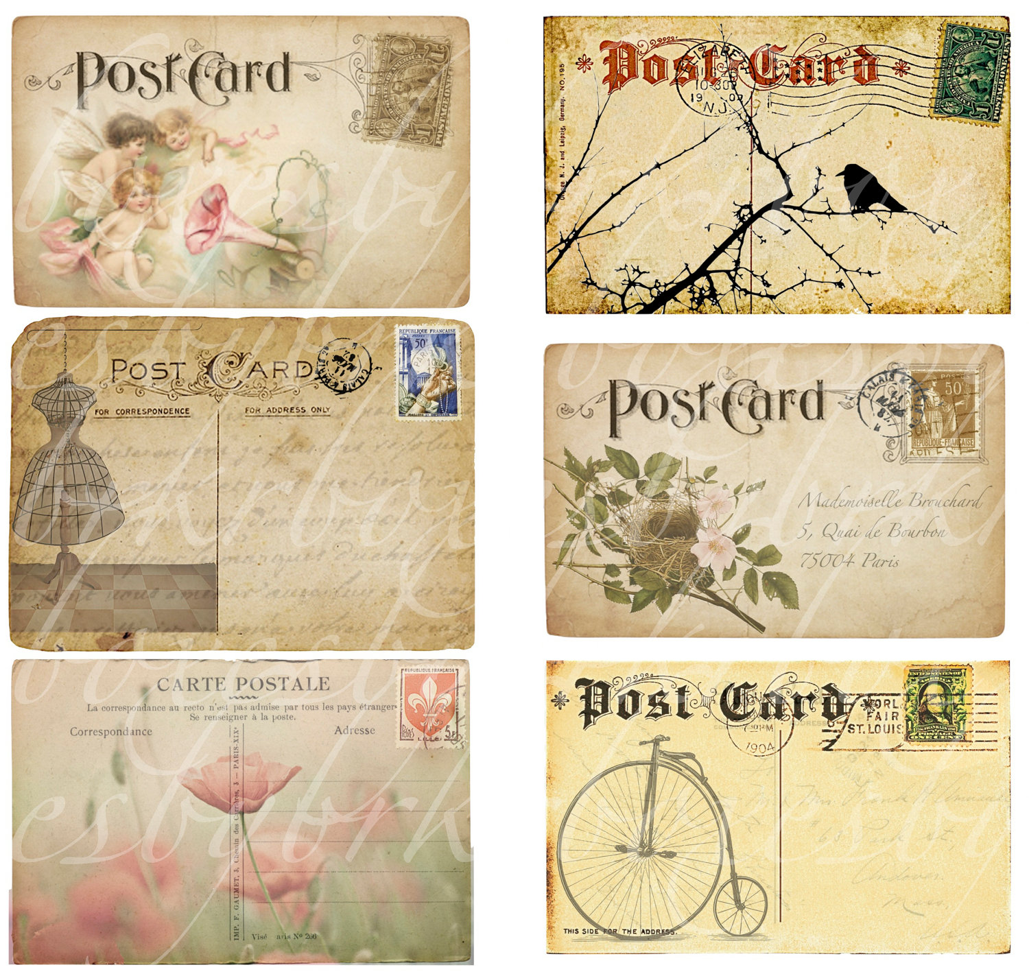 printable-vintage-postcard-template-printable-word-searches