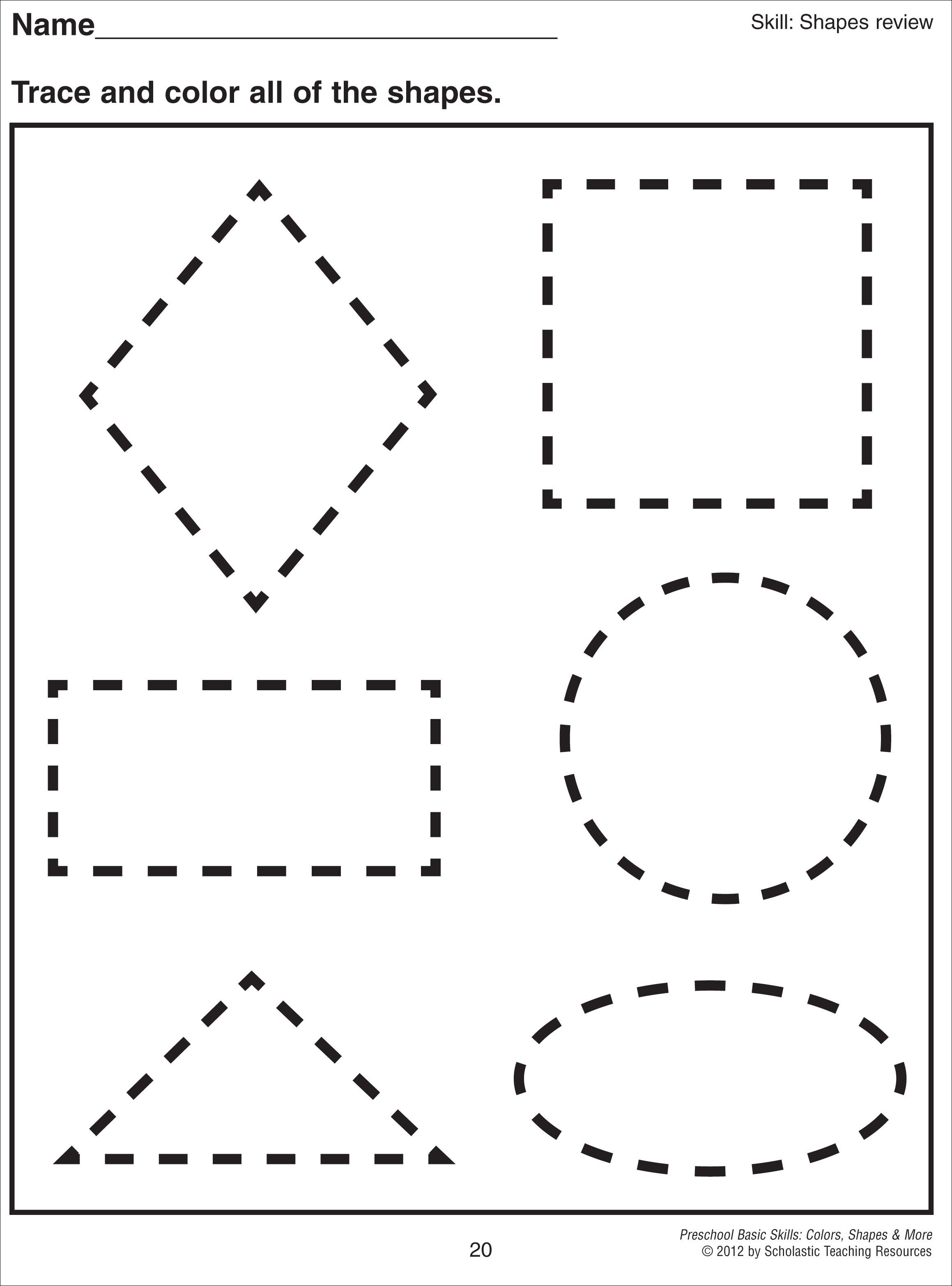 5 Best Images Of Basic Shape Preschool Printables Basic Shapes Printables Preschool Shape 