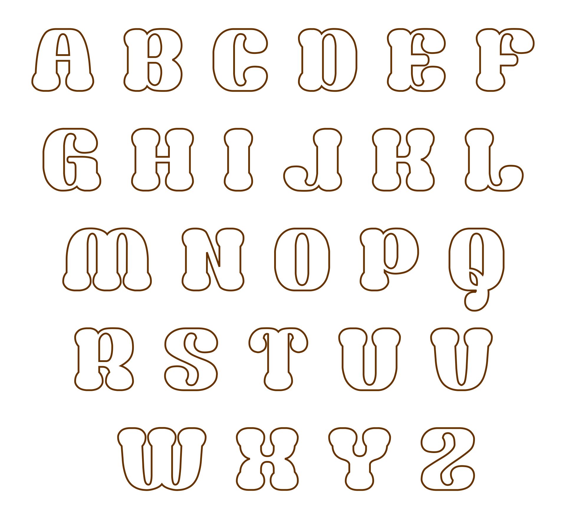 Printable Alphabet Letters For Applique
