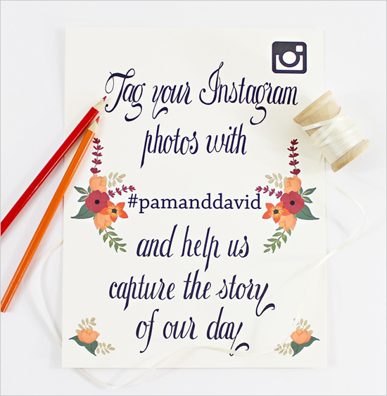 8 Best Images Of Printable Instagram Wedding Instagram Wedding Sign