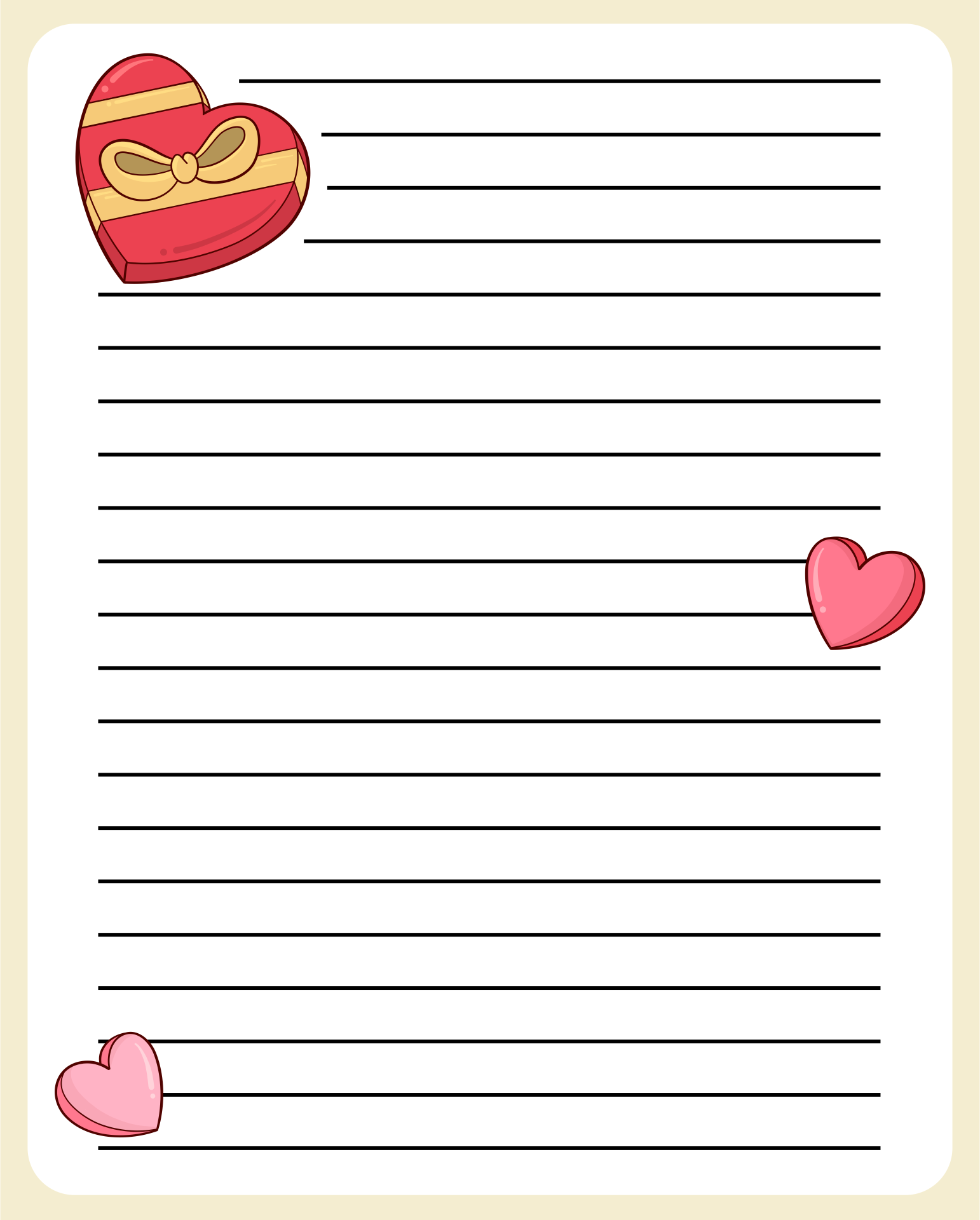 Letter Paper Template Love