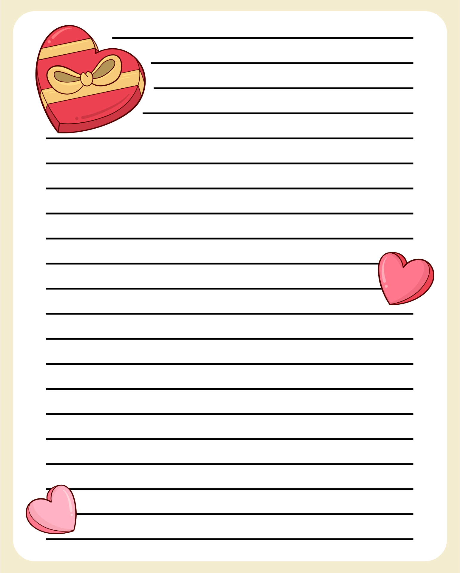 Printable Love Letter Stationery Template Printable Word Searches