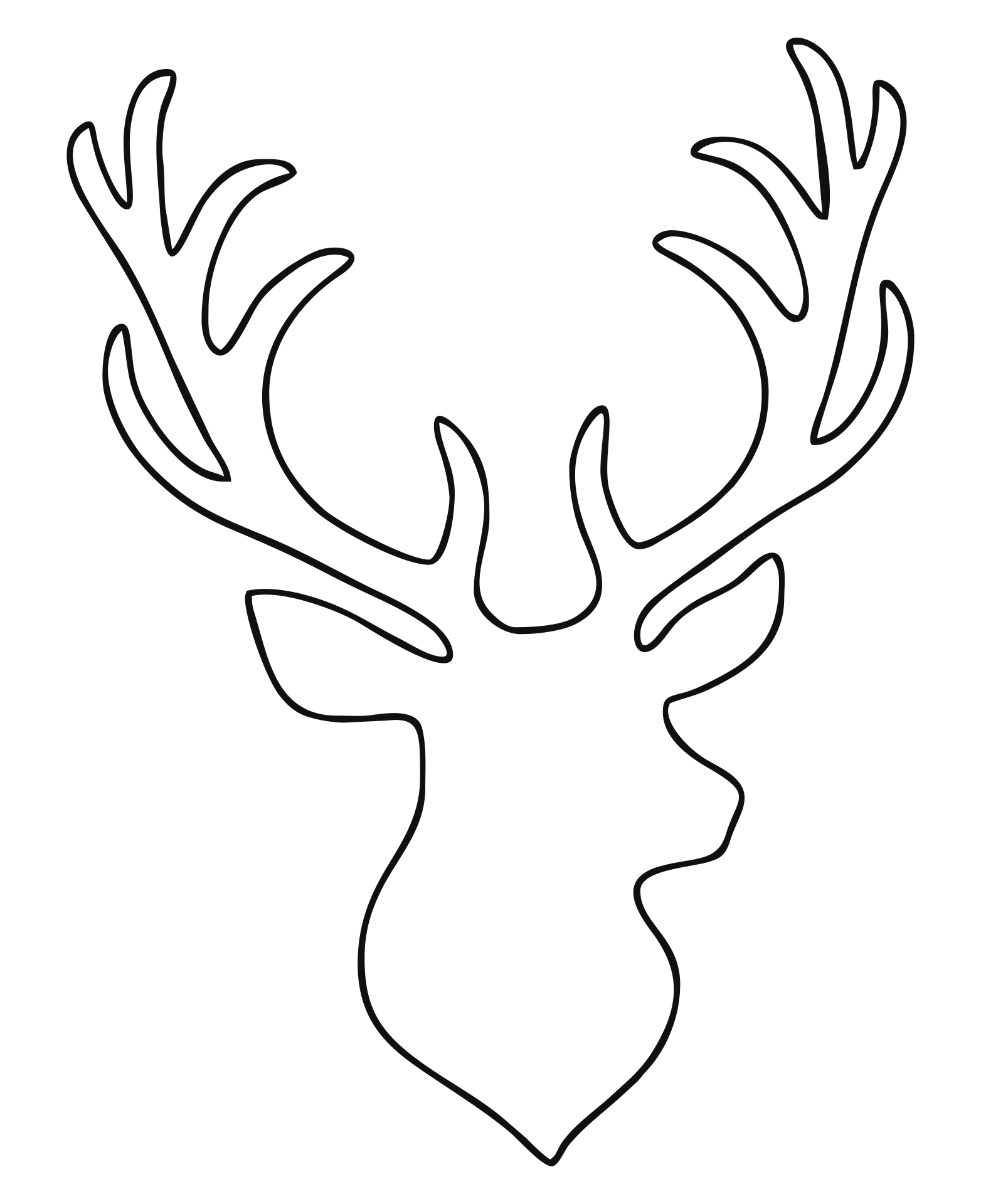 Reindeer Cutouts Printable Printable World Holiday