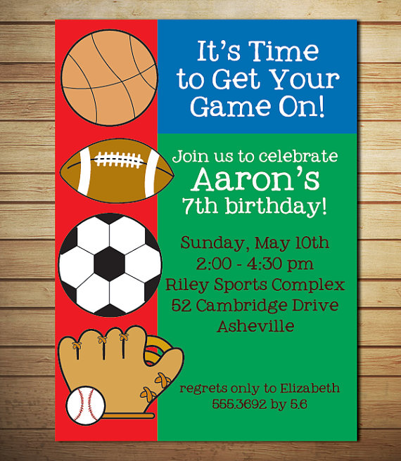 6 Best Images Of Printable Sports Birthday Invitation Free Printable