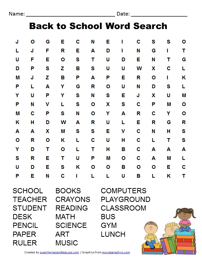 4 Best Images Of School Word Search Printable Back To School Word Search Puzzles Printable 