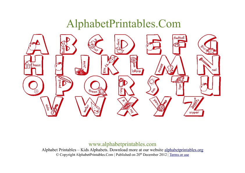 3 Best Images of Printable Alphabet Chart - Free Printable Alphabet