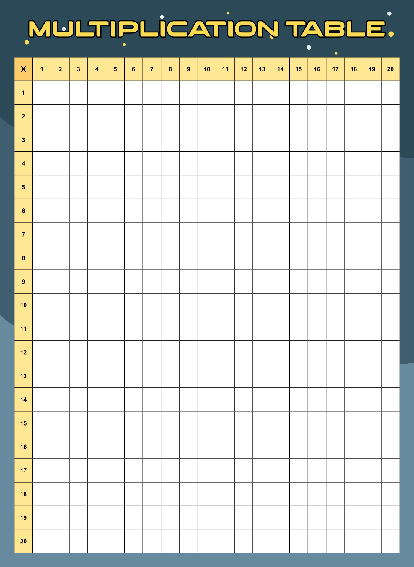 Multiplication Chart Printable Free Blank Printable Templates By Nora