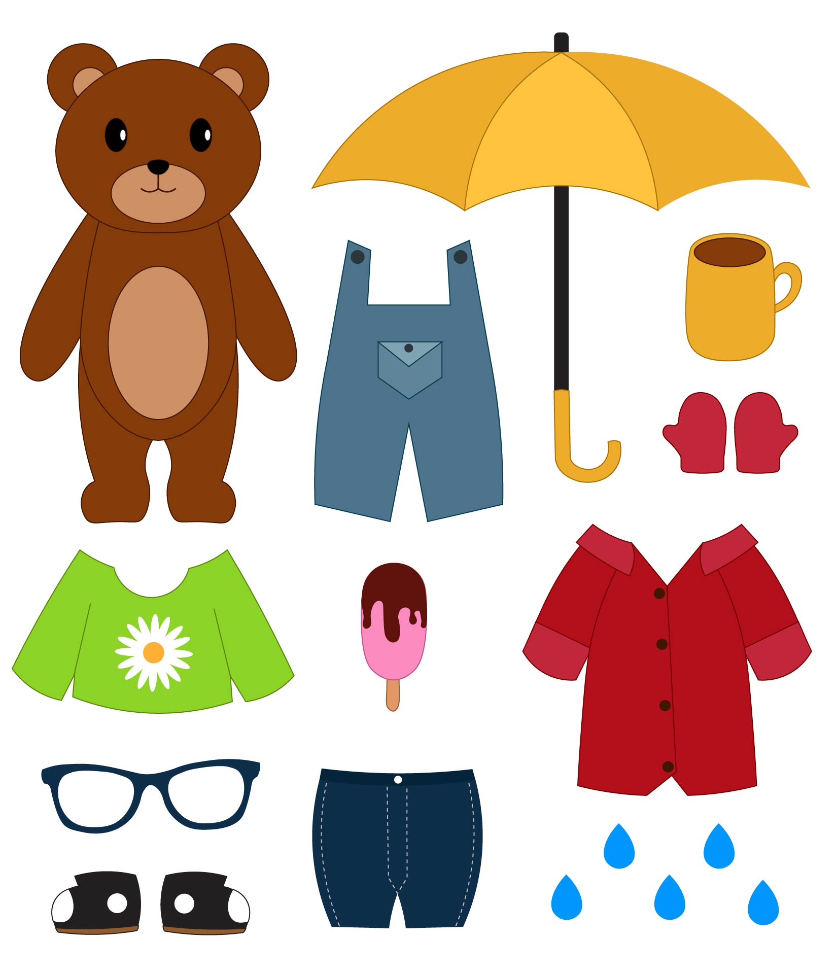 5 Best Images Of Printable Weather Bear Clothes Weather Bear Dress Up 