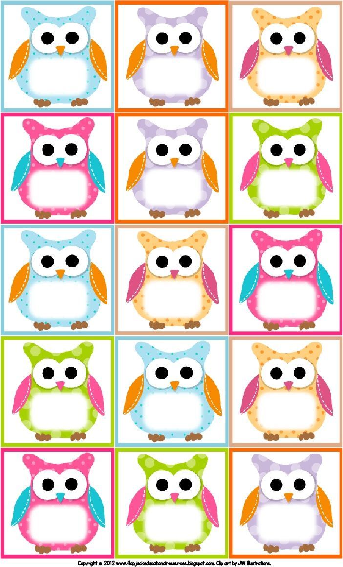 Free Printable Owl Name Tags Free Printable Templates